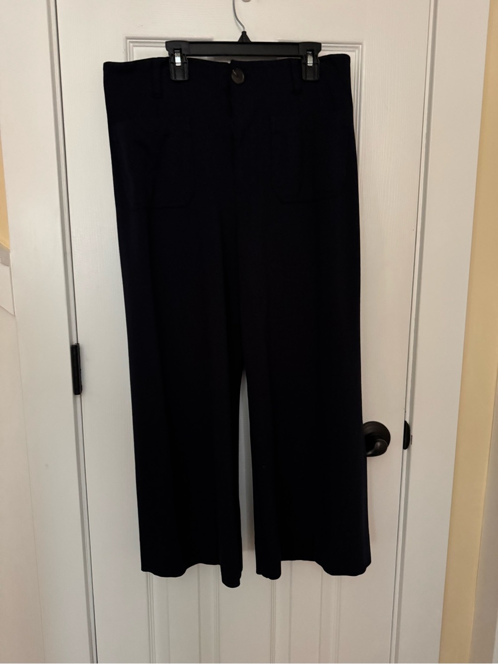 LC Lauren Conrad Navy Blue Wide-Leg Trousers